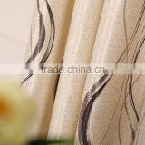 100% Polyester Curtain Glossy Black Out With Hot Stamping Silver Print Flocking Grommet Curtain Panel thumbnail-5