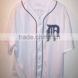 Button down sublimation baseball jersey wholesale