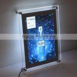 High Brightness Cocktail Advertising Light Boxes Led Crystal Display Acrylic Light Sign