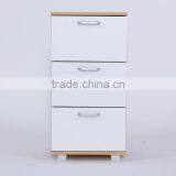 NOAHSION Beautiful Melamine Night Stand Or Drawer Chest With 3 Drawers