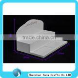 Glossy White Acrylic Perfume Display With Logo Printing for Makeup Cosmetics