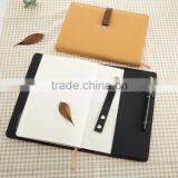 2016 USB PU Leather Notebook Luxury Business Meeting Organizer Usb Notebook With 8G USB and 10000mAh Power Bank as Best Trave thumbnail-6