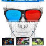 Kawachi Professional Resin Frame 3D Glasses Anaglyph Glasses for Movie Game-Red & Cyan