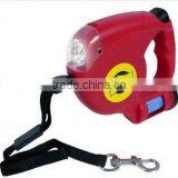 Retractable Dog Leash With LED Flashlight and Bag Holder