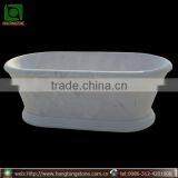 Cheap Oval Shaped White Marble Bathtub thumbnail-1