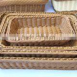 Wholesale Durable Firm Colorful Plastic Wicker Bread Basket for Sale thumbnail-1