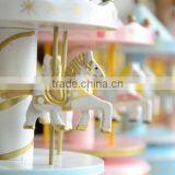 N533 Wooden Music Box Wooden Carousel Christmas Gift Decoration thumbnail-2