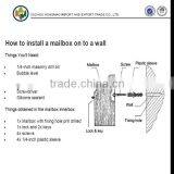 High Grade Waterproof Stainless Steel Wall Mount Mailbox thumbnail-4