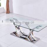 Modern Design Metal Glass Top Coffee Table thumbnail-2