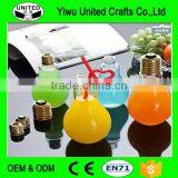 450ml Light Lamp Bulb Drink Beverage Glass Juice Bottles,ball Jar With Golden Caps thumbnail-1