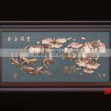 Bronze Golden Fish Wall Statue for Hotel thumbnail-1