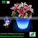 LED Large Garden Flower Pots Blue /led Plastic Small Cube Led Flower Pot Indoor Flower Pot thumbnail-5