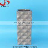 Geometry Patterned Vase Ceramic Tall Vase Grey Glazed thumbnail-2
