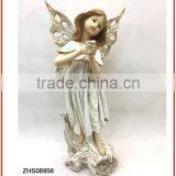 New Mini Popular Art Garden Decor Wholesale Polyresin Fairy Angel Butterfly Wings Costume Figurines With Planter Flower Pot thumbnail-5