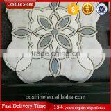 The Four Leaf Clover Design Waterjet Mosaic Natural Marble Stacked Stone thumbnail-3