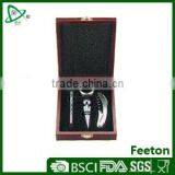 4pcs High Quality Stainless Steel Bartender Set in Wooden Case thumbnail-1