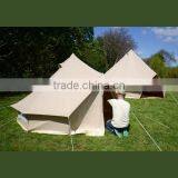 2 Person Cotton Canvas Family Camping Bell Tents With Stove Hole