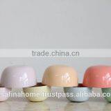 Round Colored Lacquer Bamboo Salad Bowl thumbnail-1