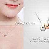 925 Sterling Silver Fashion Waterdrop Shape Pendant Necklace thumbnail-4