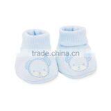 Wholesale Baby Product Thermal Lovely Blue Beer Embroidered Organic Cotton Fancy Baby Sock thumbnail-1