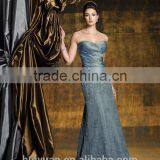Dark Blue High Quality Sleeveless Full Length Elegant Lace Mother of the Bride Evening Dresses thumbnail-1