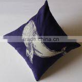 Whale Print Cushion Cover thumbnail-1