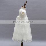 New Arrival Baby Clothes Wholesale Hot Sale Tulle Cheap 2017 Children's Boutique Short Sleeve White Summer Elegant Dress thumbnail-4