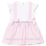 New Arrival Kids Clothes Frocks Design 100% Cotton Pink Stripe Latest Children Girl Dress thumbnail-2
