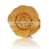 Wholesale Cheap Korean Style Brooches Handmade Girl Rose Hair Accessories Fabric Satin Flower Brooch thumbnail-5