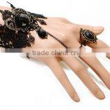 American Heart Diamond Lace Bracelet&ring Sets Antique Palace Crystal Ring Set With Bracelet thumbnail-3
