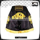 Professional High Quality Satin With Embroidery Custom Muay Thai Shorts thumbnail-1