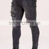 New Model Jeans Pants Ripped Hip-hop Tight Fit Stylish Jeans Casual Wear for Men thumbnail-3