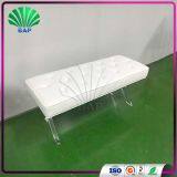 Eco-Friendly Milk White Bench Cushion X-Shape Bench Leg Acrylic Bench thumbnail-3