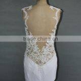 Backless White Chiffon Wedding Dress for Bride thumbnail-4