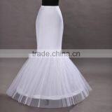 2015 In Stock White Wedding Bridal Mermaid Petticoat/slip 1 Hoop Bone Elastic Wedding Bridal Dress Crinoline Trumpet Petticoats thumbnail-1