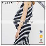 Korean Style Designer Striped & Sleeveless Maternity Clothing Dress Pregnant Women,maternity Dress thumbnail-1