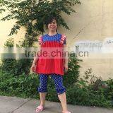 Mom And Me Outfits Mother And Daughter Matching Clothing Sets 4th Of July Boutique Clothes Sets USA Holidays Tops And Leggings thumbnail-5