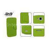 Green Galaxy i9260 Phone Wallet Cover , Mobile Phone Protection Case