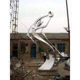Modern Abstract Stainless Steel Figure Sculpture for Urban Decoration thumbnail-2