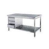 Freestanding Commercial Stainless Steel Kitchen Work Table With 3 Drawers