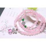 Neffly Jewelry Natural 6 mm Madagascar Powder Crystal Bracelet thumbnail-2