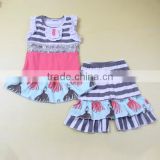 Baby outfits for kids beauty lady print stripe baby clothes set 2 piece outfit summer
