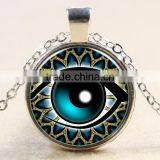 XP-TGN-HE-128 Newest Evil Eye Gemstome Colorful Time Gem Necklace With Popular Accessories thumbnail-2