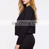 Fashion New Style Ladies Formal Blazer Long Slim Sleeve Open Front Black Women Blazer Jacket thumbnail-6