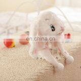 Lovely Plush Animal Design Head Hat White Rabbit Plush Winter Hat for Kids With Long Ears thumbnail-3