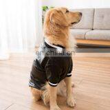 Fashion Leather Jacket Big Dog Black Baseball Coats Large Dog Two Feet Letter PU Clothes 3XL-8XL thumbnail-4