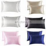 High Quality Black Polyester Fabric Home Silky Smooth Comfort Queen Satin Pillowcase thumbnail-7