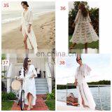 50styles Crochet White Knitted Beach Cover up Dress Tunic Long Pareos Bikinis Cover Ups Swim Cover up Robe Plage Beachwear thumbnail-6