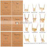 12signs Necklace for Women Cartoon Aquarius Pisces Pendant Gift Clavicular Chain Gold Silver Ethnic Bohemian Choker Necklace thumbnail-6