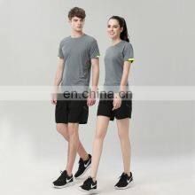 Wholesale Unisex Plain Dyed Custom Logo Quick Dry Polyester T Shirt thumbnail-1